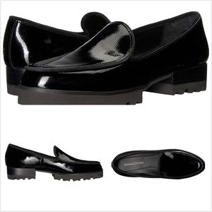 Donald Pliner Women's Elen Loafer Black Patent Leather Loafers Sz 10